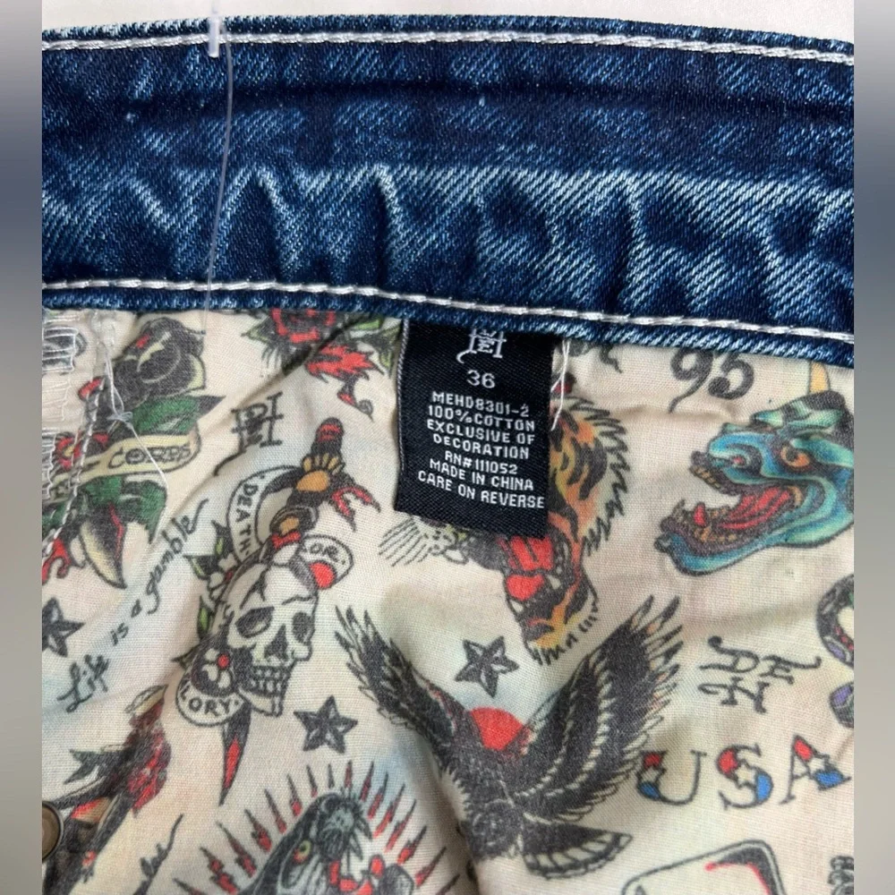 Ed Hardy New York City Blue Slim Fit Size 36